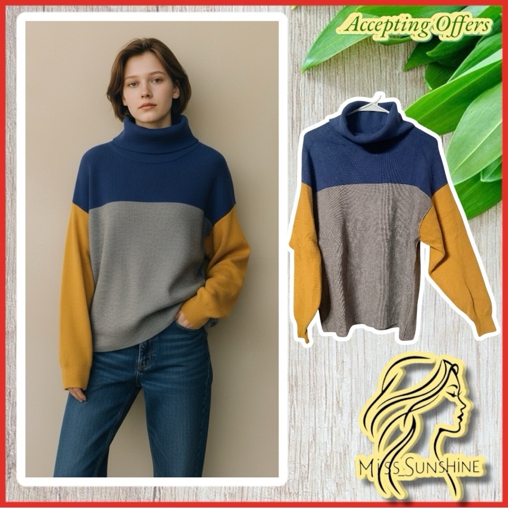 Free People - Sz XS - oversized comfy turtleneck sweater - warm & comfy